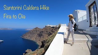 Santorini Caldera Hike  Fira to Oia  July 2019 [upl. by Kelcy]