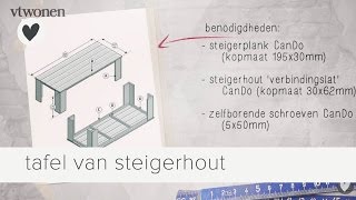 tafel van steigerhout maken  vtwonen  doehetzelf [upl. by Legin]