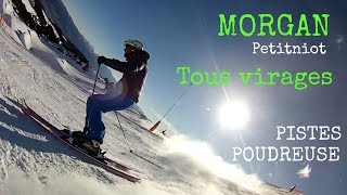 ⛷ SKI CARVING 0 MORGAN Petitniot skieur  Tous virages  Pistes  Poudreuse [upl. by Yentnuoc]