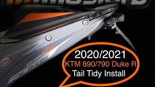 20202021 KTM 890790 Duke R  Tail Tidy Install Mods Mustard Bikes [upl. by Desma]