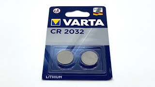 Varta CR 2032 Coin Cell Button Lithium Battery  Pile Bouton Lithium 2 pieces [upl. by Neivad]