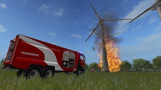 LS17 Einsatz in Mönchwinkel V2 05  Windkraftanlage in Flammen [upl. by Murdocca]