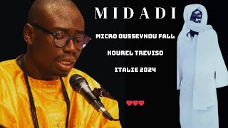 MIDADI LYRICS MICRO OUSSEYNOU FALL KOUREL TREVISO ITALIE  TRANSCRIPTION WOLOF [upl. by Walrath]