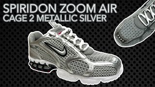 2024 Nike Air Zoom Spiridon Cage 2 Metallic Silver Review amp On Feet [upl. by Ellehc]