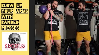 Simple Way To Increase your Kettlebell Press Strength  Kettlebell and Resistance Band [upl. by Yatnwahs]