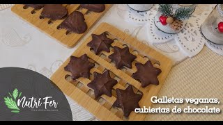 Galletas veganas cubiertas de chocolate Avena y amaranto [upl. by Kornher]