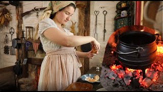 Cooking Fried Chicken from 1796 ASMR Cauldron Cooking Real Period Recipes [upl. by Ahsatin]