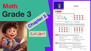 Math grade 3  lesson 5  Arrays  أسهل شرح ماث تالتة ابتدائى الترم الاول [upl. by Sinai326]