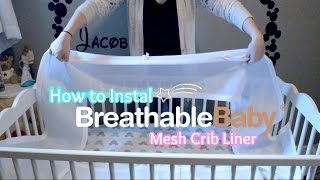 Breathable Baby Mesh Crib Liner  How to instal [upl. by Annaer]