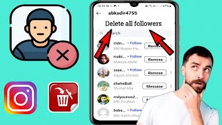 How to Delete all followers on instagram at Once 2024  How to Delete followers on instagram [upl. by Nioe582]