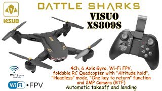 VISUO XS809S 24GHz 4Ch 6 Axis WiFi FPV Alt hold Headless One key to return 2MP Camera [upl. by Sachiko]