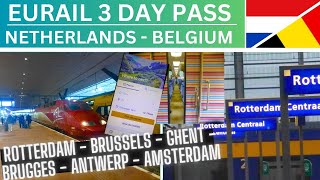 EURAIL BENELUX PASS  BELGIUM  NETHERLANDS TRAIN PASS  How to use Eurail App [upl. by Hilleary]