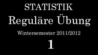 StatistikÜbung am 28102011 1 Übung [upl. by Navad181]