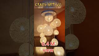 Homemade wrapped balloon lamp latest decoration homemade shorts crazy craft diy [upl. by Higginbotham]