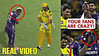 Andre Russel closes his ears when MS Dhoni came to bat and Chepauk crowd goes crazy [upl. by Lorollas730]