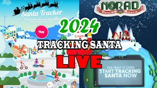 2024 NORADGoogle Santa Tracker Live Stream [upl. by Ianaj]