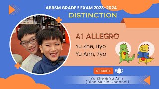 ABRSM PIANO GRADE 5 EXAM 20232024 Distinction A1 Allegro [upl. by Neerom]