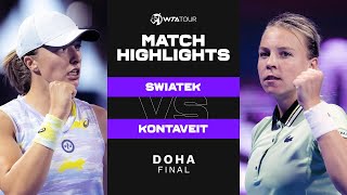 Iga Swiatek vs Anett Kontaveit  2022 Doha Final  WTA Match Highlights [upl. by Joey]