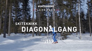 Tips 117 – Langrenn – Skiteknikk Diagonalgang [upl. by Lorrad490]