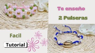 DIY Te Enseño Hacer 2 Pulseras Fácilmente Fast Mode [upl. by Denny]