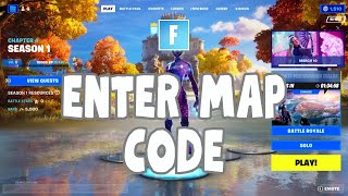 How to Enter Map Code on Fortnite 2024 [upl. by Narrat]