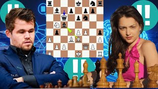 Mistake chess game 238 Magnus Carlsen vs Alexandra Kosteniuk [upl. by Eendys]