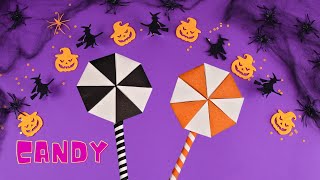 DIY Halloween Origami Candy Stick – Fun amp Simple Paper Craft [upl. by Buehler727]