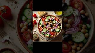 Greek Garbanzo Bean Salad recipe in description [upl. by Anilat316]