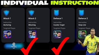 individual instruction setting 💀⚡Efootball 2024 Mobile [upl. by Chariot]