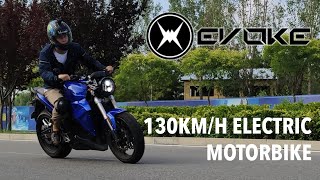 INSANE 130kmh Electric Motorbike Test Drive  EV Startup Evoke Motorcycles Beijing [upl. by Rodman841]