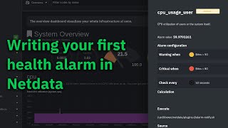 Creating your first health alarm in Netdata [upl. by Mosa]
