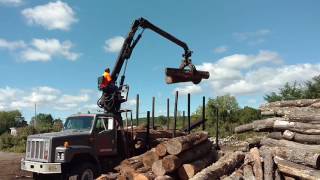 Log Truck International 2674 w Prentice 120 C for Sales Tri Axle 6x4 [upl. by Knox]