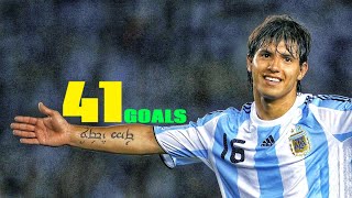 Sergio Aguero  All 41 Goals For ArgentinaHD [upl. by Celesta272]