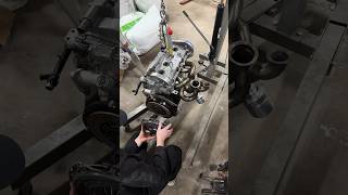 Audi 18T engine build complete On to the finishing details youtubeshorts car gtr audi engine [upl. by Ahsiel]