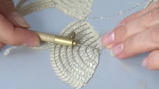 Luneville Embroidery Tutorial Beginner Module 3 Lesson 3 [upl. by Lanfri]