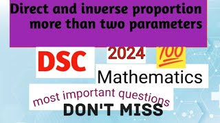 Direct and inverse proportion l useful for all Competitive exams l DSC l appsc maths [upl. by Jamie]