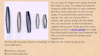 Volute Springs  Manufacturers  Suppliers  Exporters [upl. by Anegal294]