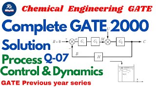 Process dynamics and Control Chemical Engineering  Complete Solution PDC Gate 2000  Qusetion  07 [upl. by Aramoj]