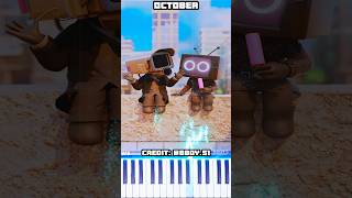 CameraMan and TVWoman Mood Skibidi Toilet Animation BBOYS1  Piano Tutorial [upl. by Oir511]