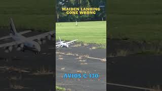 Avios C130 landing gone wrong  not enough elevator throw [upl. by Bertasi]