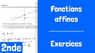 Exercices  Fonctions affines [upl. by Ackerman]