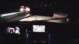 MB C300 Nachts Autobahn lange Fahrt  long drive on Autobahn by night  LED light [upl. by Pavior]