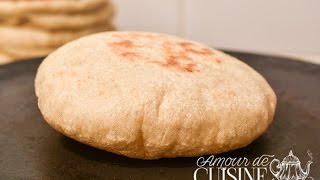 Recette des pitas pain pita libanais réussi à 100  cuisson à la poele par Soulef [upl. by Etnecniv967]