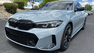 2024 BMW M340i xDrive  Brooklyn Grey Metallic  Tacora Red interior  Walkaround [upl. by Huebner]