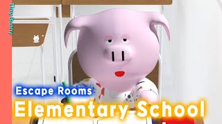 Escape Rooms Elementary School Walkthrough NAKAYUBI  脱出ゲーム [upl. by Haleelahk]