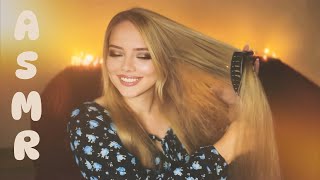 ASMR Only Hair Brushing Sounds Hair Over Face Great For Background Or Getting Asleep [upl. by Itnavart510]