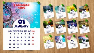 Calendar Design  in Coreldraw With Size amp Satting [upl. by Nawad611]