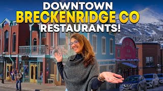 Downtown Breckenridge CO Restaurants Where To Eat And Drink In The Kingdom [upl. by Herbie]