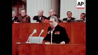 Soviet president Leonid Brezhnev was awarded a Lenin prize for literature in a Kremlin ceremony last [upl. by Beau]