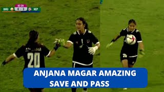 Anjana Rana Magar Great Save And Pass😯 SAFF Womens Championship 2022 [upl. by Schlessel]